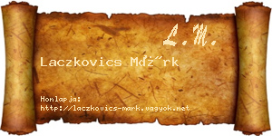 Laczkovics Márk névjegykártya