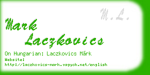mark laczkovics business card